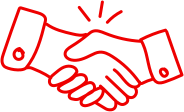 Scribble mit Handschlag