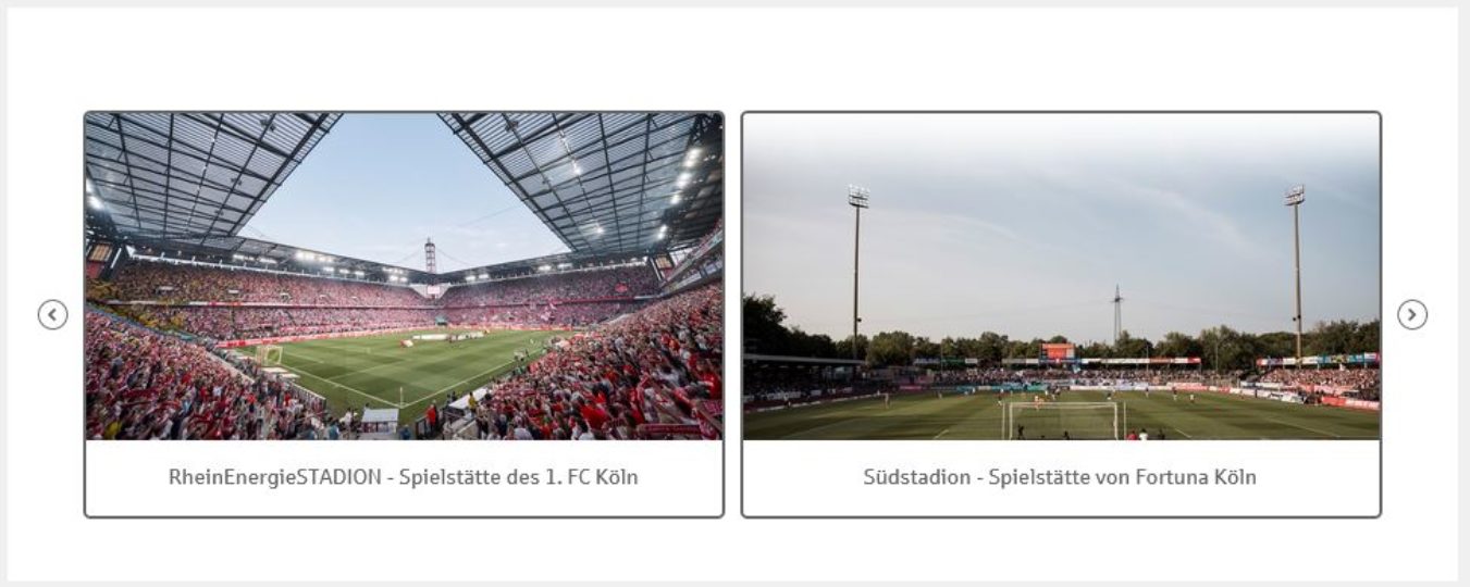 Stadien von dem 1. FC Köln und Fortuna Köln