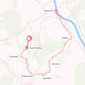 Grafik mit einer Karte von der Fahrradroute Bonn /Alter Zoll bis Bahnhof Kottenforst
