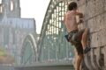 Bergsteiger gegenüber vom Kölner Dom