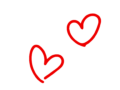 Scribble zwei Herzen